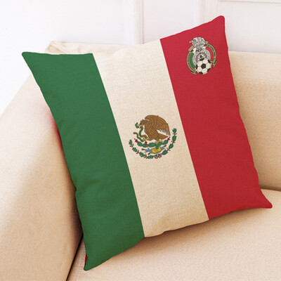 

The 2018 World Soccer Cup Home Decor Cushion Cover Linen Sofa Design Throw Pillow Case Gift Style 32