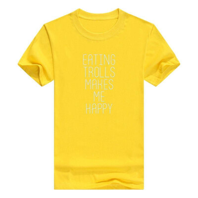 

Eating Trolls Makes Me Happy - Popular Quote Men Cotton T-Shirt