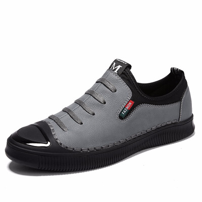 

Mens Shoes Loafers Casual Shoes Fashion Leather Shoes Slip on Shoes For Men Work Shoes Grey Black Brown Size 38-44