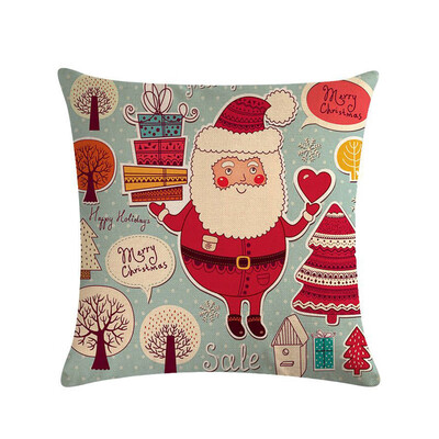 

1Pc Christmas Decorations for Xmas Pillowcase Santa Claus Pillow Cover Cushion Home Decor