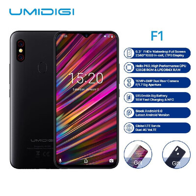 

Non-EU Version UMIDIGI F1 Mobile Phone Android 90 63Inch FHD 128GB ROM 4GB RAM Helio P60 Octa Core 5150mAh 18W Fast Charge NF