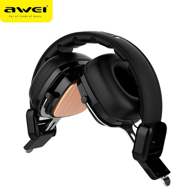 

AWEI A750BL foldable bluetooth headphone CVC 60 noise reduction wireless headset 10 hours play time battery display for IOS