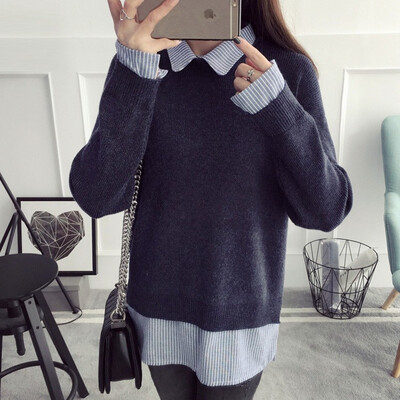 

2018 autumn&winter new loose large size sweater cardigan jacket in the long Korean version plus bat sleeve sweater