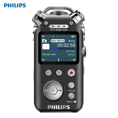 

PHILIPS VTR8800 Digital Voice Recorder 16GB USB PCM Audio Sound Recorder HiFi Music Player Dictaphone FM Ratio with XLR Connector