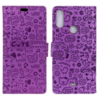 

MOONCASE Wiko View2 Plus Little Witch Leather Case - Purple