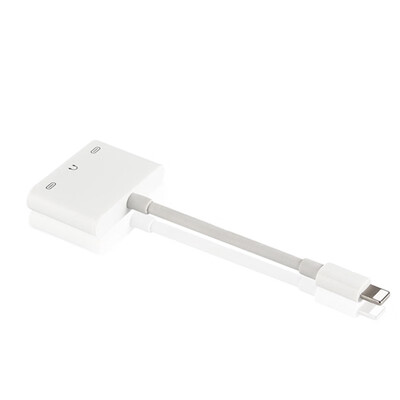 

New Style For iphone 7 8 Audio Charger Adapter 1 in 3 Dual for Lightning AUX Earphone jack Convertor Cable For iOS 103