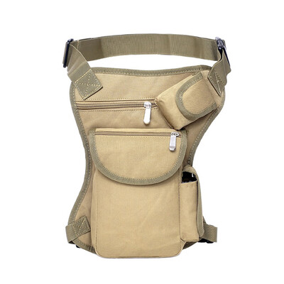 

Multi-functional Canvas Waist Bag Men Sport Fanny Pack Travel Outdoor Hiking Cycling Riding Leg Bag Thigh Pouch