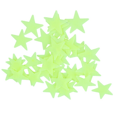 

100PCS 3D Stars Dark Fluorescent Wall Stickers DIY Mildew Moistureproof Kids Bedroom Living Room Decoration