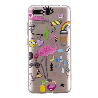

MOONCASE Millet Red Rice 6A High Translucent TPU-Multi-Element Flamingo