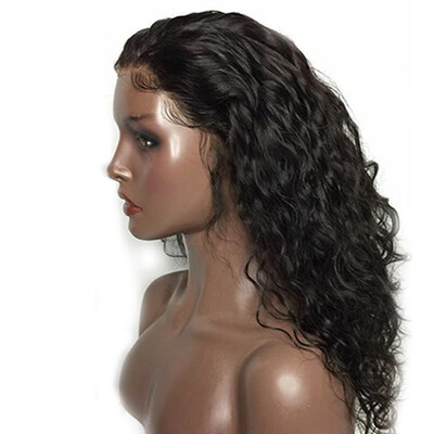 

8A Deep Wave Curly Human Hair Full Lace Wig 130 Density Malaysian Full Lace Deep Wave Wigs for women with Baby Hair