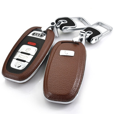 

Car Accessories For Audi A4LA6LQ5A8A5A7S5 S7 Top Layer Leather Car Key Case Car Key Cover Shell Car Keychain