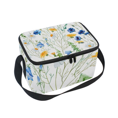 

ALAZA Lunch Box Insulated Lunch Bag Large Cooler Tote Bag Beautiful Floret for Men Women Girls Boys