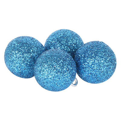

12pcs Christmas Baubles Glitter Chic Round Christmas Balls Ornament New Year Christmas Tree Decorations