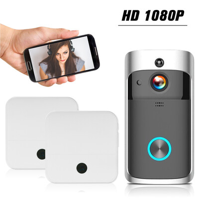 

WiFi Smart Wireless Security DoorBell Smart HD 1080P Visual Intercom Recording Video Door Phone Remote Home Monitoring Night Visio