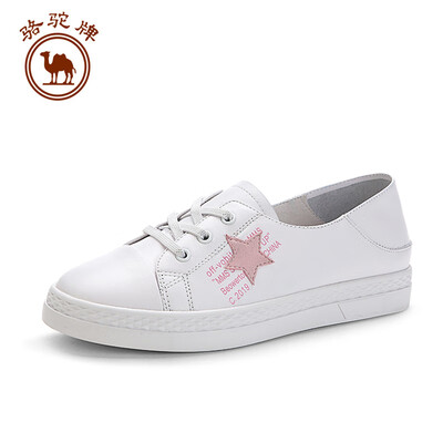 

Camel brand white shoes women casual comfortable flat leather comfortable breathable W91504520 pink 37235 yards