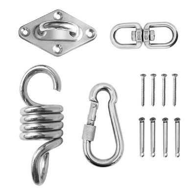 

Hammock Chair Hanging Accessories Kit 660LB Capacity Hammock Spring Swivel Hook&Ceiling Hammock Mount