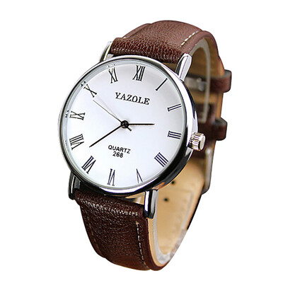 

YAZOLE 268 Quartz Watch Man Fashion Casual Business Leather Watch