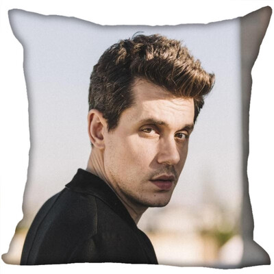 

John Mayer Pillow Cover Bedroom Home Office Decorative Pillowcase Square Zipper Pillow Cases Satin Fabric No Fade
