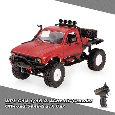 

WPL C14 116 24GHz 4WD RC Crawler Off-road Semi-truck Car with Headlight RTR