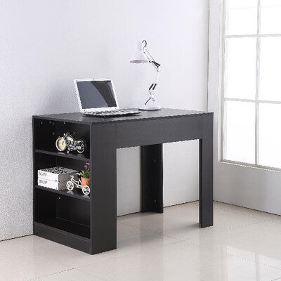 

40" Modern Computer Desk Bookshelf Combo - Black