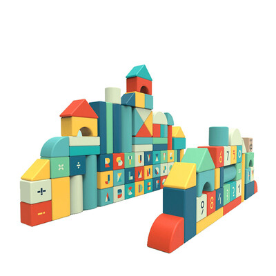 

Gb good kids children building blocks toys baby boy girl wooden colorful blocks set