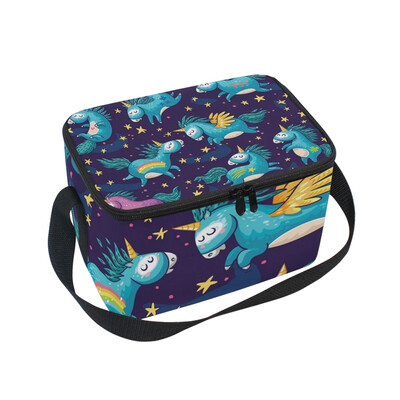 

ALAZA Lunch Box Insulated Lunch Bag Large Cooler Tote Bag Flying Unicorn for Men Women Girls Boys