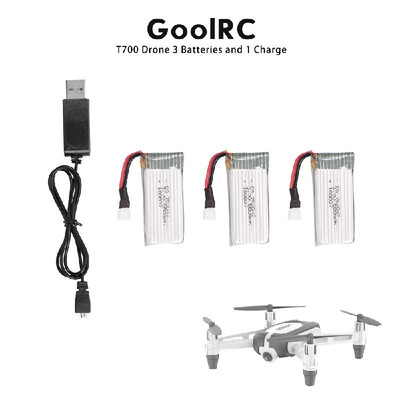 

3pcs 37V 500mAh Battery&1 USB Charger for Drone GoolRC T700 RC Quadcopter Spare Parts