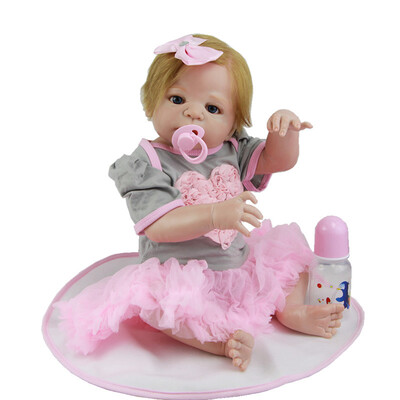 

Full Silicone Soft Vinyl 11 Inch Reborn Baby Dolls Twins Little Peanut Lifelike Newborn Girl And Boy Babies Kids Playmate