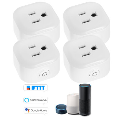 

Mini Wifi Smart Socket with Energy Monitoring Function Bulgy OnOff Button Smart Alexa Outlet Support APP Remote Control Timing Fu