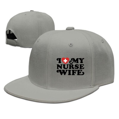 

WellShopping To My Nurse Wife Solid Flat Bill Hip Hop Snapback Baseball Cap Unisex sunbonnet Hat