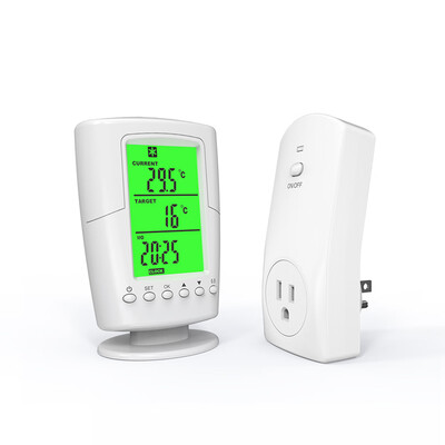 

Smart Programmable Wireless Remote Thermostat Plug in Socket Heating Cooling Program Temperature Controller--AC110V-120V 15A US