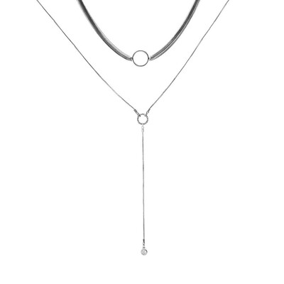 

Fashion Multi-layer Pendant Clavicle Chain Long Necklace Different Lengths Jewelry Set for Women