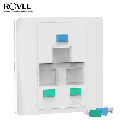 

Rover ROVLL three port network panel 86 general purpose engineering grade computer fiber broadband cable information socket panel module RV8603