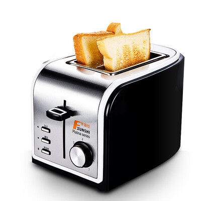 

Fxunshi Bread Maker 2 Slots Stainless Steel Automatic Type Easy Operation Bread Maker EU Plug
