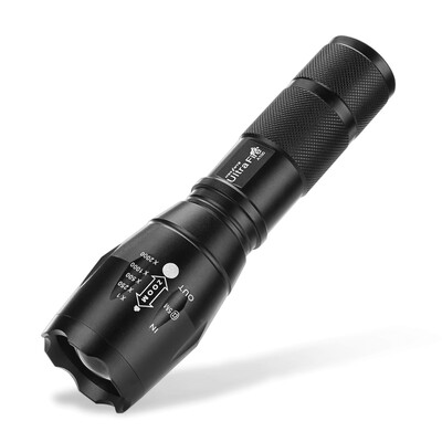 

UltraFire A100 XML - T6 6500 - 7000K 600Lm Zoomable 5 Mode Tactical LED Flashlight with Two Lens