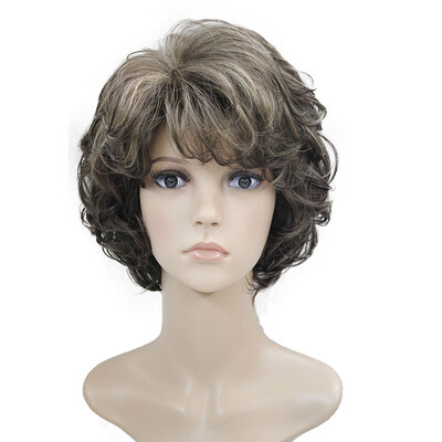 

Strong Beauty Ladies Wigs Short Wavy Brown Hair For Women Synthetic Capless Full Wig 9 Colors