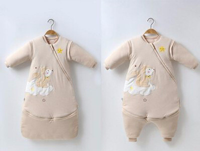 

Children play was upset prevention warm removable sleeve multi-function triad sleeping bags colored cotton in infants