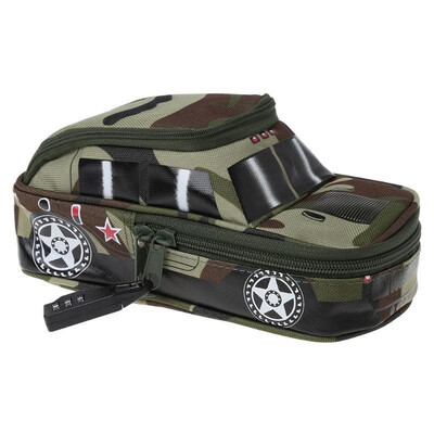 

Pencil case vehicle pen pouch bag combination lock double zipper boys
