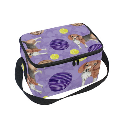 

ALAZA Lunch Box Insulated Dogs And Ball Lunch Bag Large Cooler Tote Bagfor Men Women