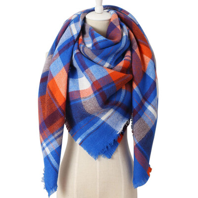 

Women Fashion Triangular Large Winter Soft Scarf Warm Cozy Blanket Stylish Oversized Plaid Shawl Cape