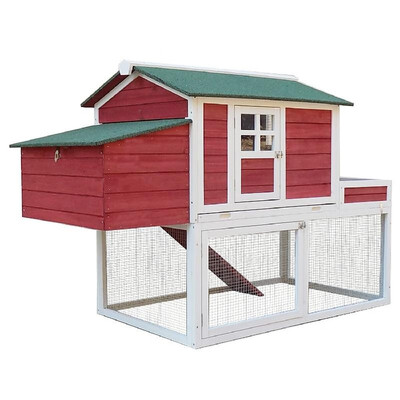 

63 Wooden Backyard Chicken Coop Kit With Garden Box Run Area And Nesting Box