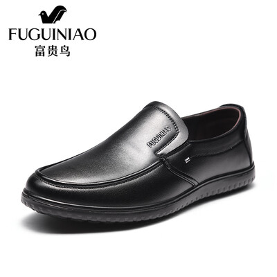 

Fugui bird FUGUINIAO mens business casual suede leather shoes comfortable set foot S994335 black 38