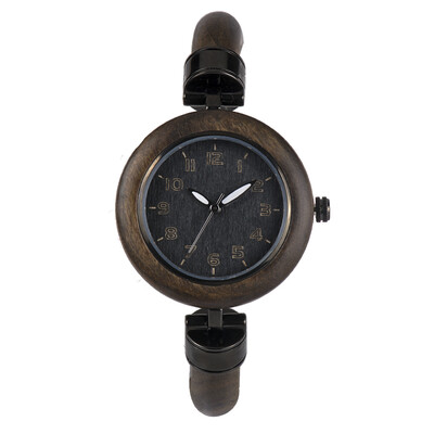 

BEWELL ZS-W151A Women Wood Watch Quartz Movement Vintage Casual Bracelet Bangle Wrist Watch