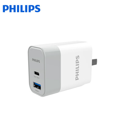 

Philips USB charger power adapter mobile phone charger Type-C charging head for Apple Android phone tablet DLP4320C PD QC fast charge