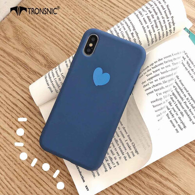 

TRONSNIC Love Heart Phone Case for iPhone XR Blue Matte Case Green Pink Luxury Love Cover Capa