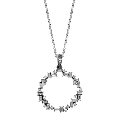 

PANDORA Pandora Sparkle Fragment 925 Silver Necklace 397546CZ 45