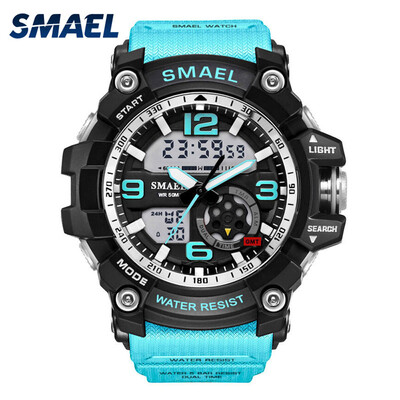 

Mens Stylish Sports Multi-function Electronic Waterproof Watch Dual Display Wristwatches