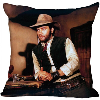 

Elvis Pillow Cover Bedroom Home Office Decorative Pillowcase Square Zipper Pillow Cases Satin Fabric No Fade