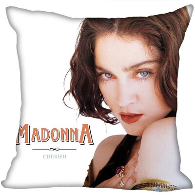 

Madonna Pillow Cover Bedroom Home Office Decorative Pillowcase Square Zipper Pillow Cases Satin Fabric No Fade 35x35CM 35x35CM