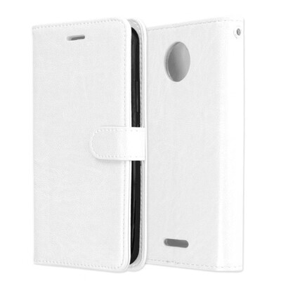 

MOONCASE Motorola Moto C 3 Card Photo Frame Holster - White